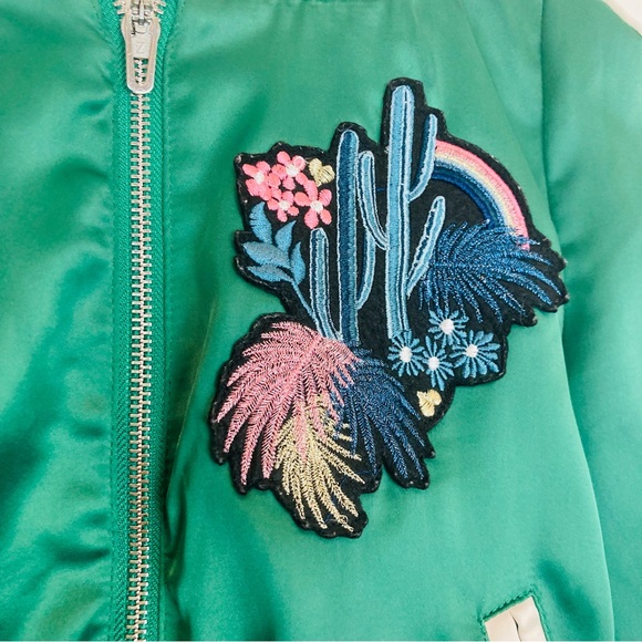 Maje Bacary satin jacket with cactus motif. Size 38 (French) - Picture 7 of 10